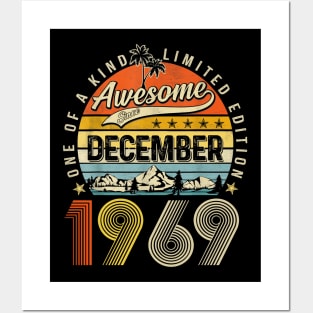 Awesome Since December 1969 Vintage 54th Birthday Posters and Art